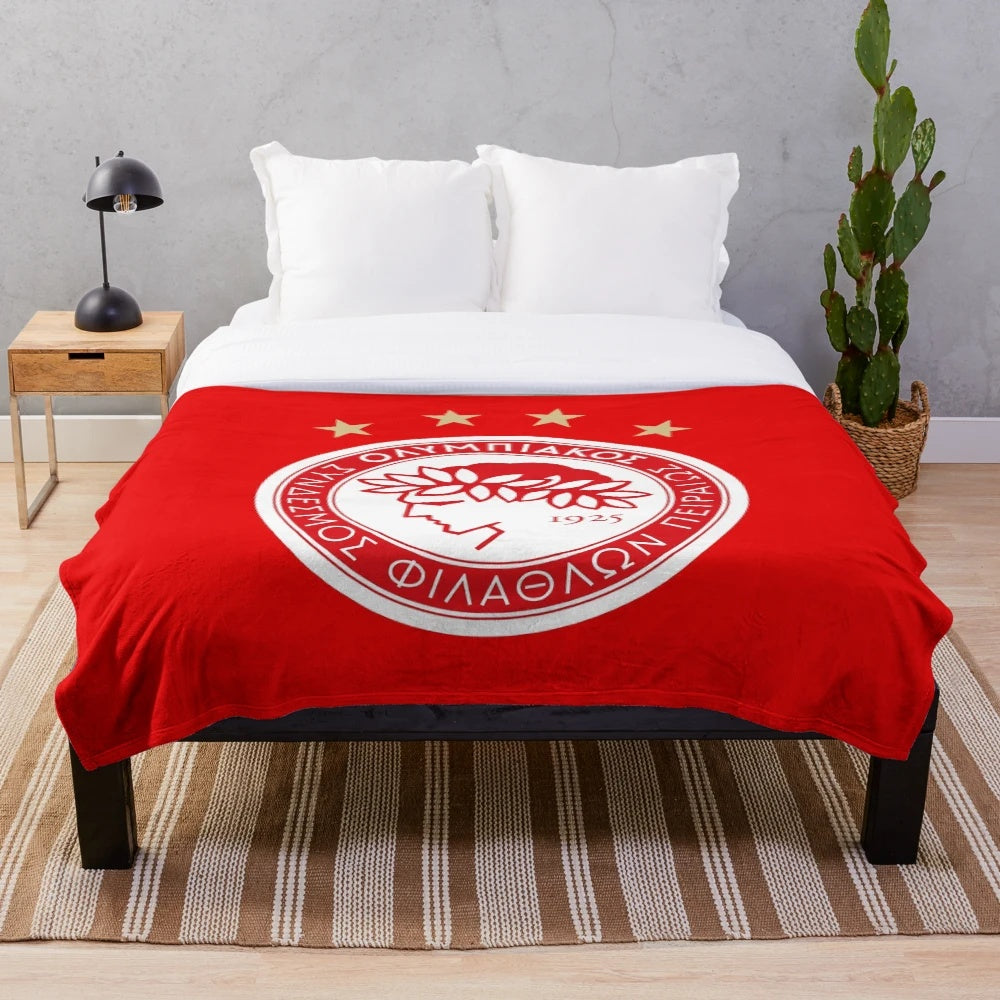Olympiacos FC-Inspired Plush Blanket