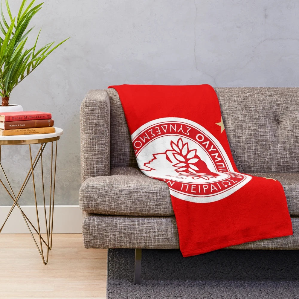 Olympiacos FC-Inspired Plush Blanket