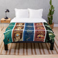 Percy Jackson-inspired plush blanket featuring characters from the Olympians book series