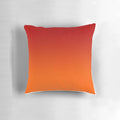 Red to orange ombre gradient throw pillow for living room or bedroom