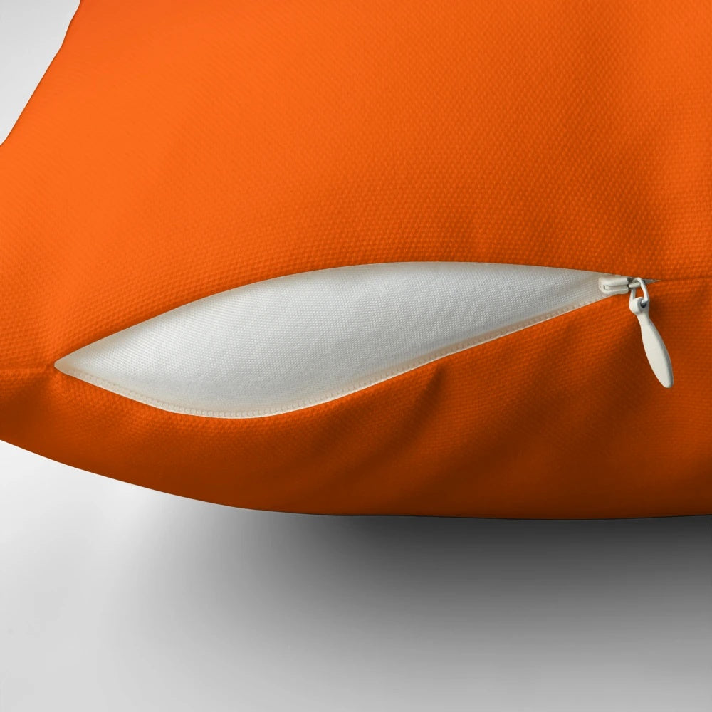 Red to orange ombre gradient throw pillow for living room or bedroom