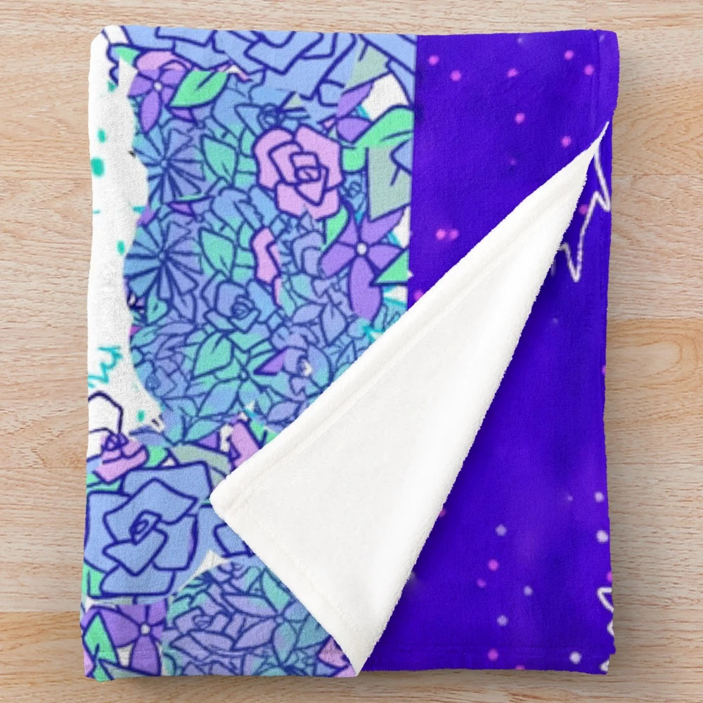 Omori Basil and Flower Themed Plush Blanket