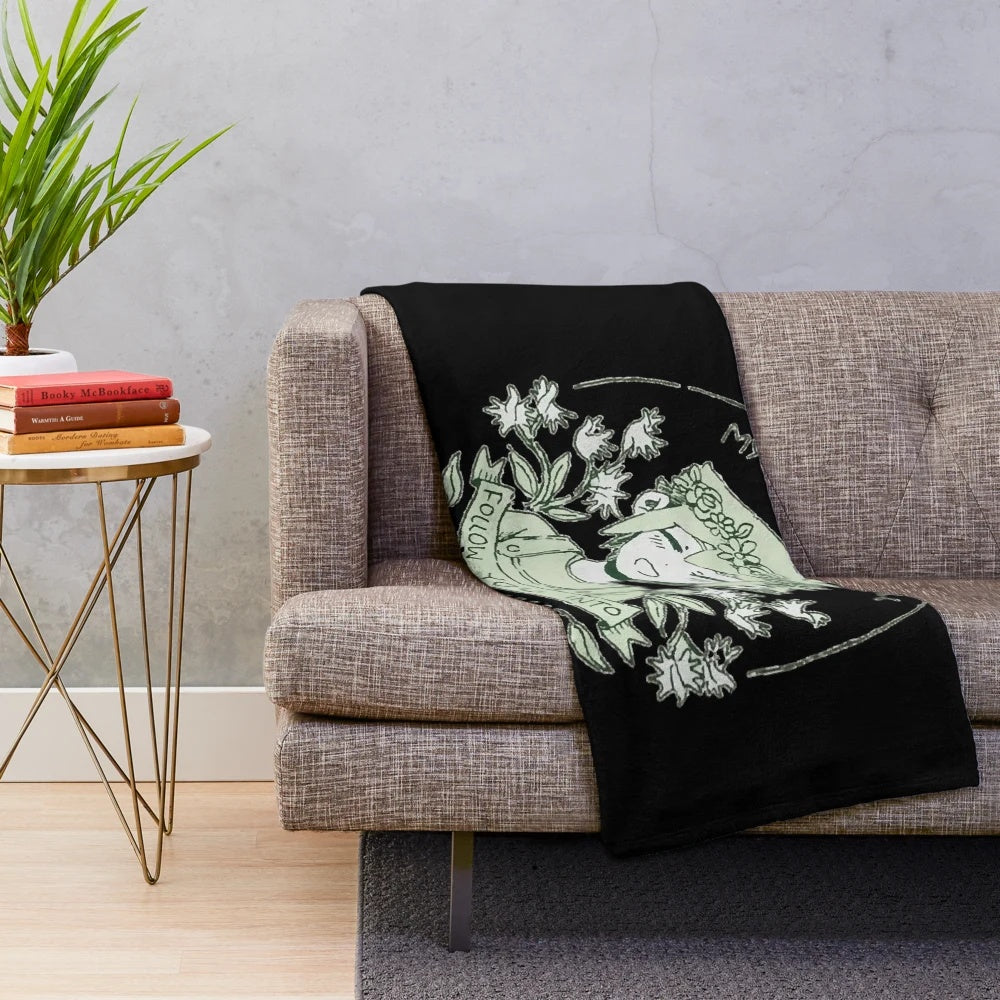 Omori Basil Plush Blanket featuring the characters and their dreams