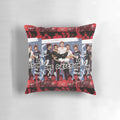 One Direction Pillow with Blue and Red Colors and Jean Texture