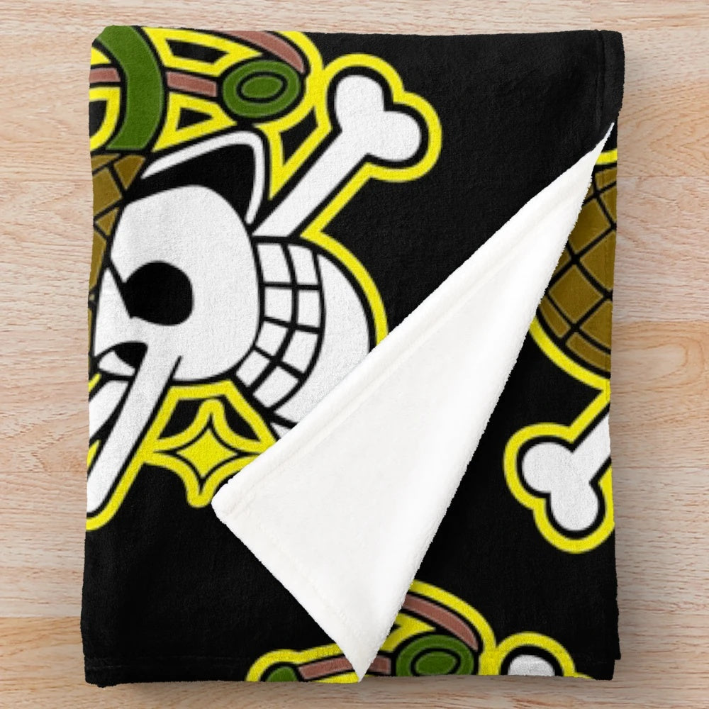 One Piece Usopp Pirates Logo Plush Blanket