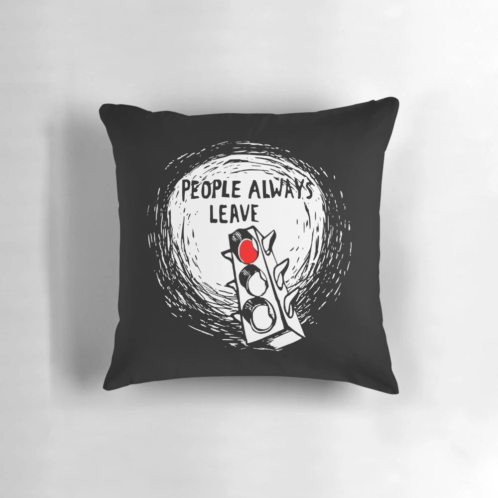One Tree Hill inspired 'People Always Leave' pillow featuring Peyton Sawyer, Brooke Davis, and other characters