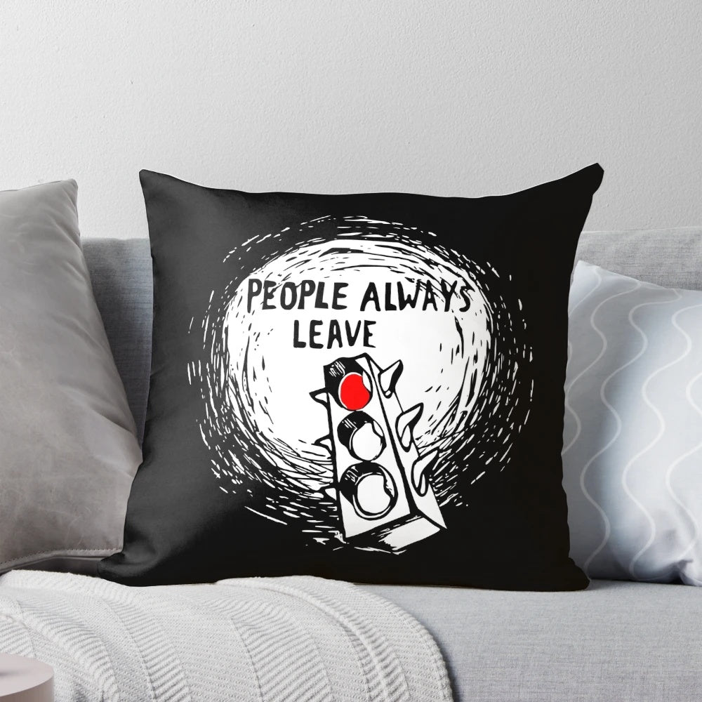 One Tree Hill inspired 'People Always Leave' pillow featuring Peyton Sawyer, Brooke Davis, and other characters