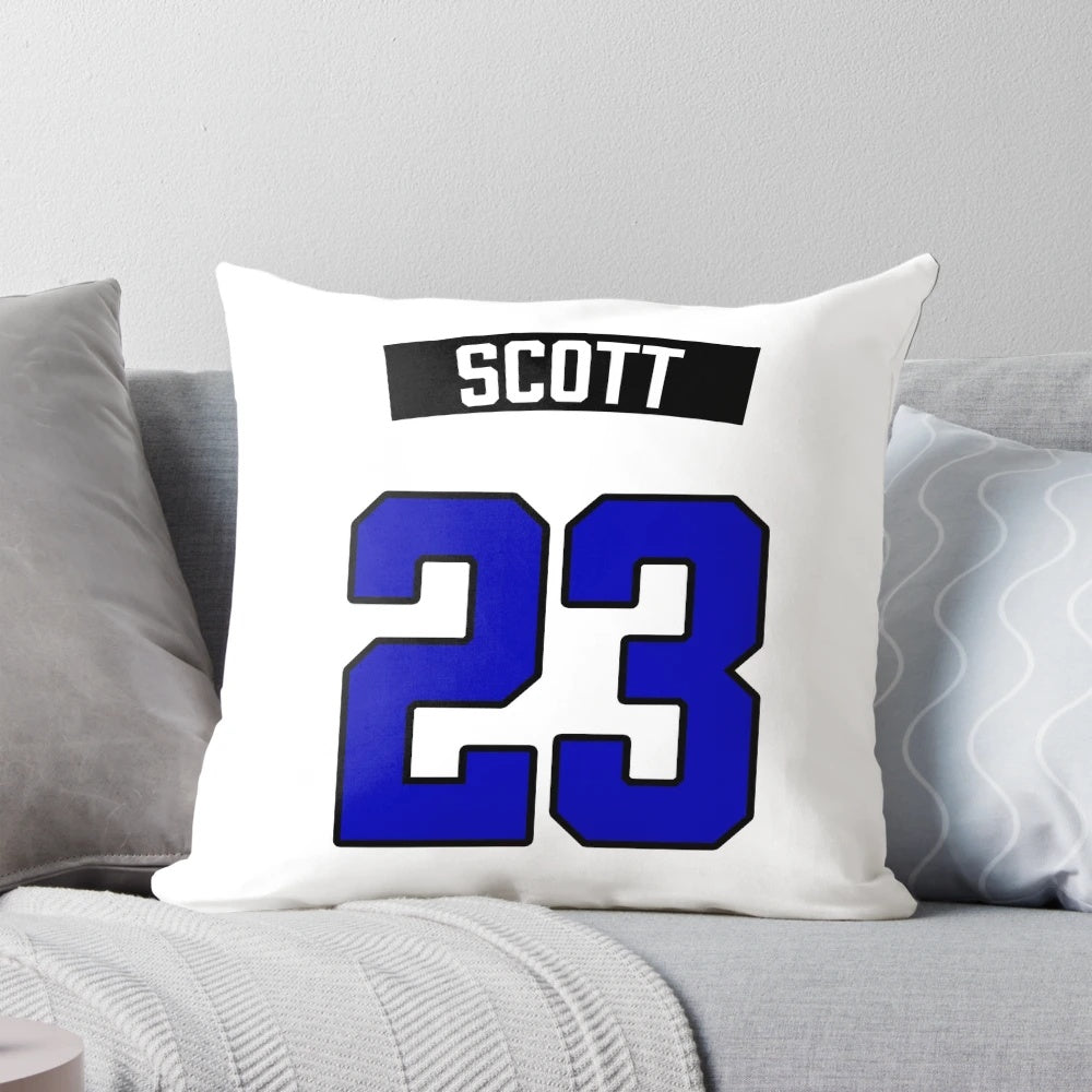 Soft, plush pillow featuring the iconic Nathan Scott #23 jersey from the TV show One Tree Hill