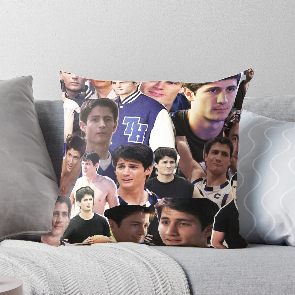 One Tree Hill Nathan Scott Collage Throw Pillow