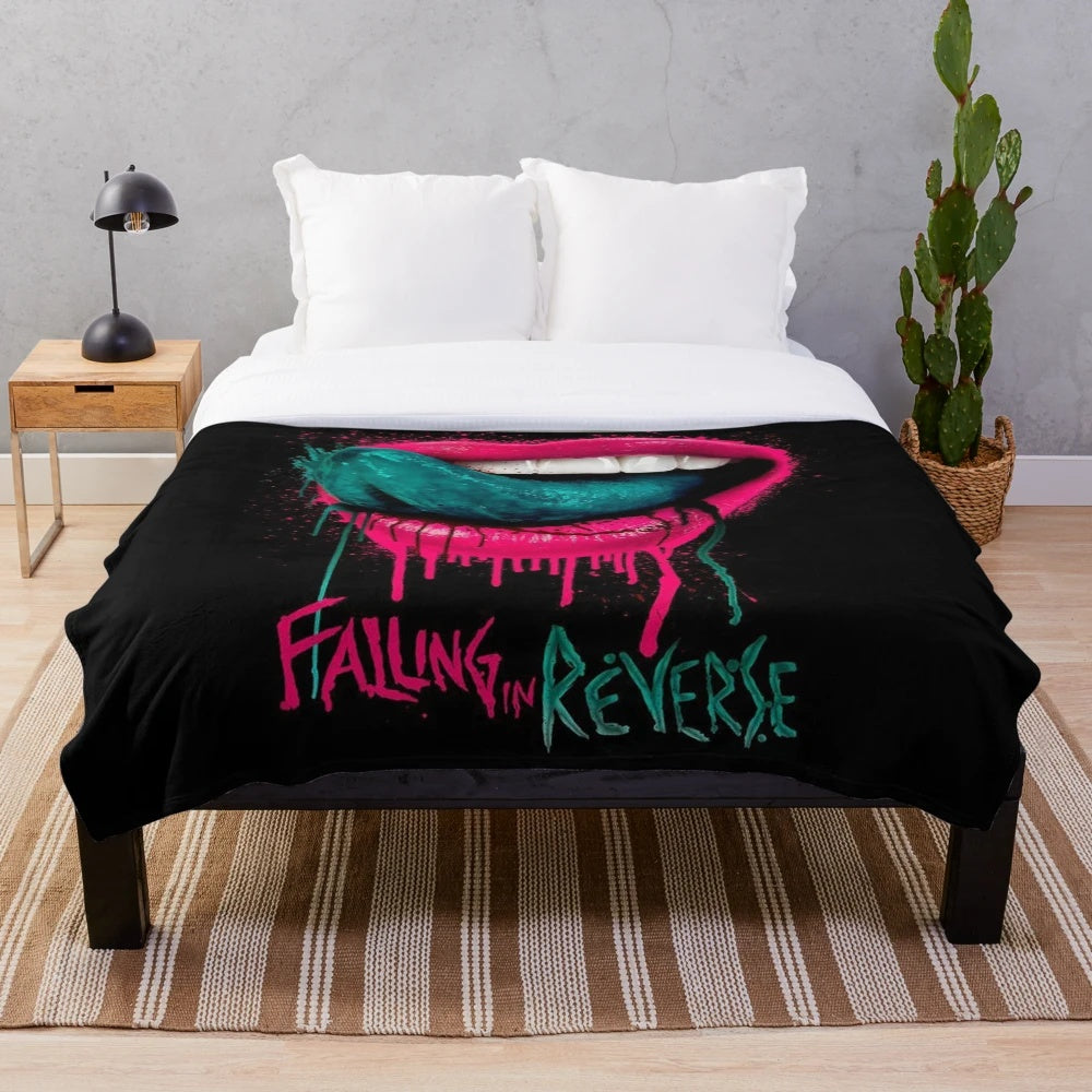 Onefal plush blanket with live music concert imagery