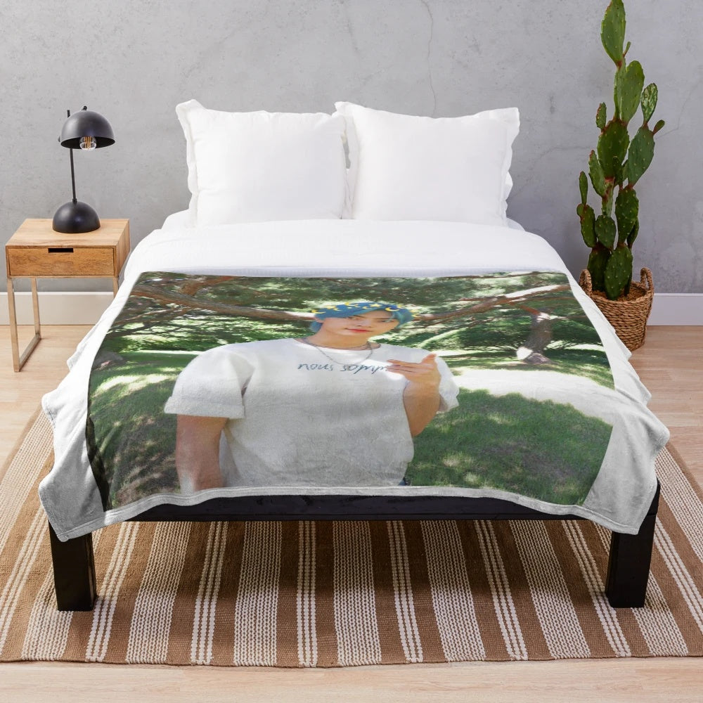 Onewe Kanghyun inspired plush blanket featuring the kpop band