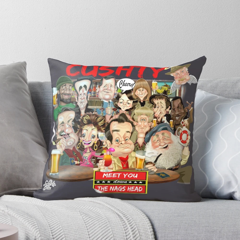 "Only Fools and Horses Collective Down the Nags Head Pillow"