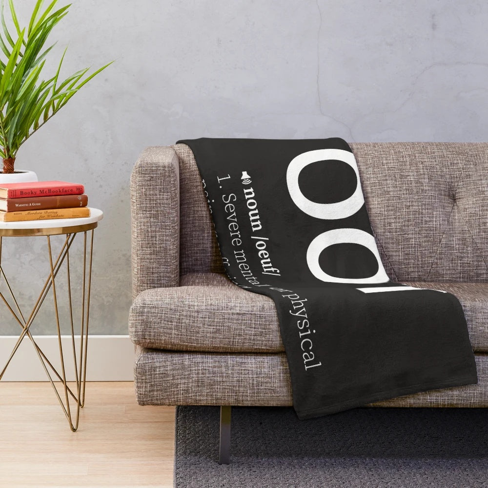 Oof plush blanket featuring the iconic Roblox death sound