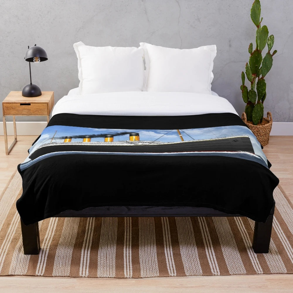 RMS Titanic-inspired open water plush blanket