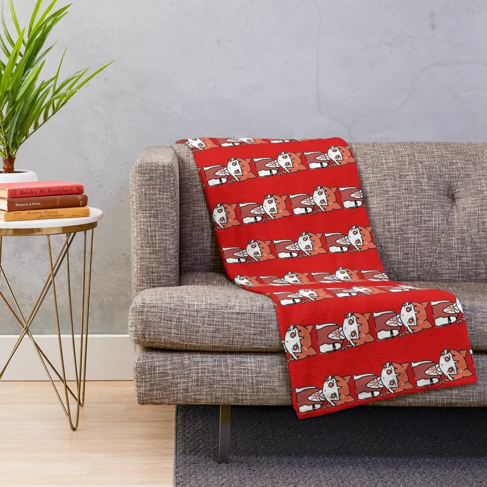 Opera-Inspired Plush Blanket with Anime Characters