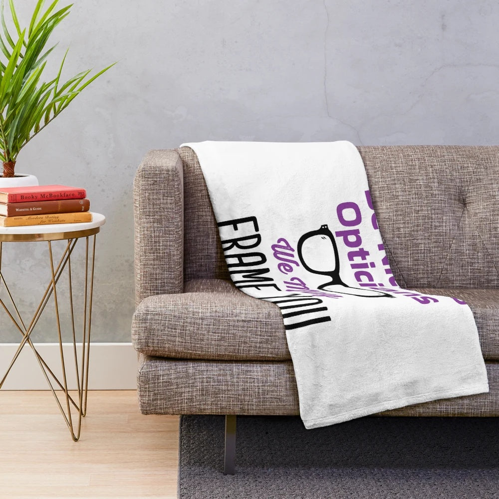 Optician Appreciation Plush Blanket with Funny Optical Staff Pun