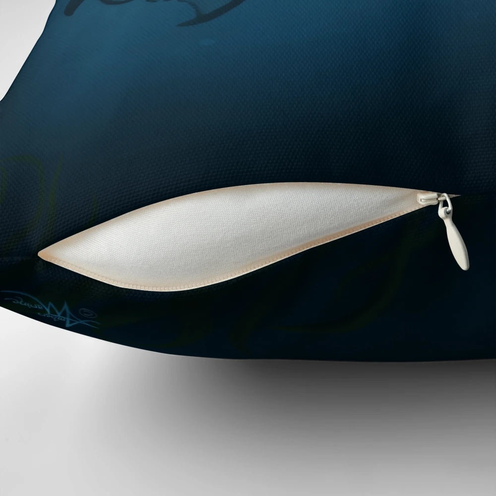 Stunning digital painting of an orca or killer whale titled "The Dreamer" by artist Amber Marine.