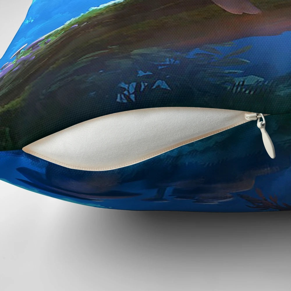 Ori and the Blind Forest-themed pillow featuring the game's signature art style and characters