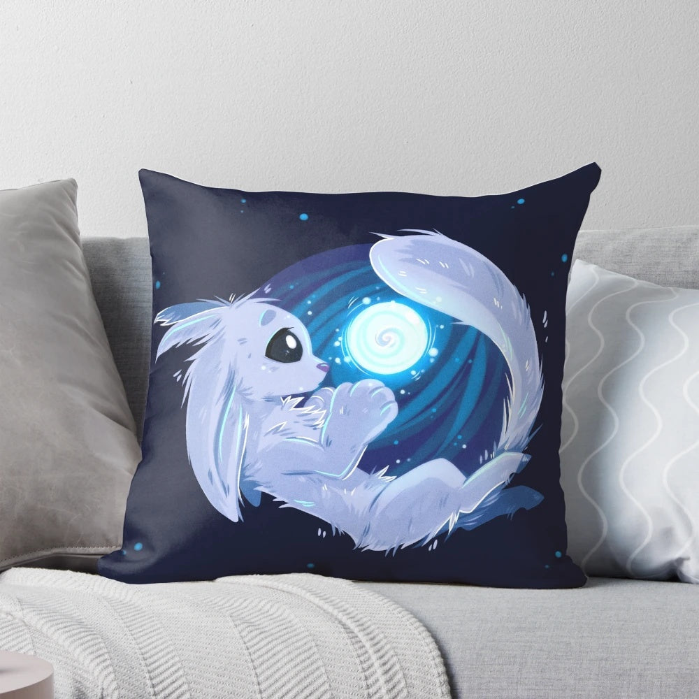 Soft, plush Ori pillow inspired by the beloved video game Ori and the Blind Forest