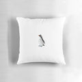 Soft, white and black origami penguin plush pillow for winter home decor