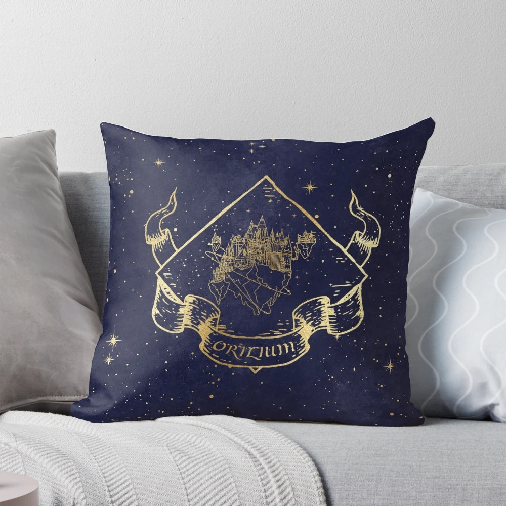 Orilium blue decorative pillow with soft, plush fabric