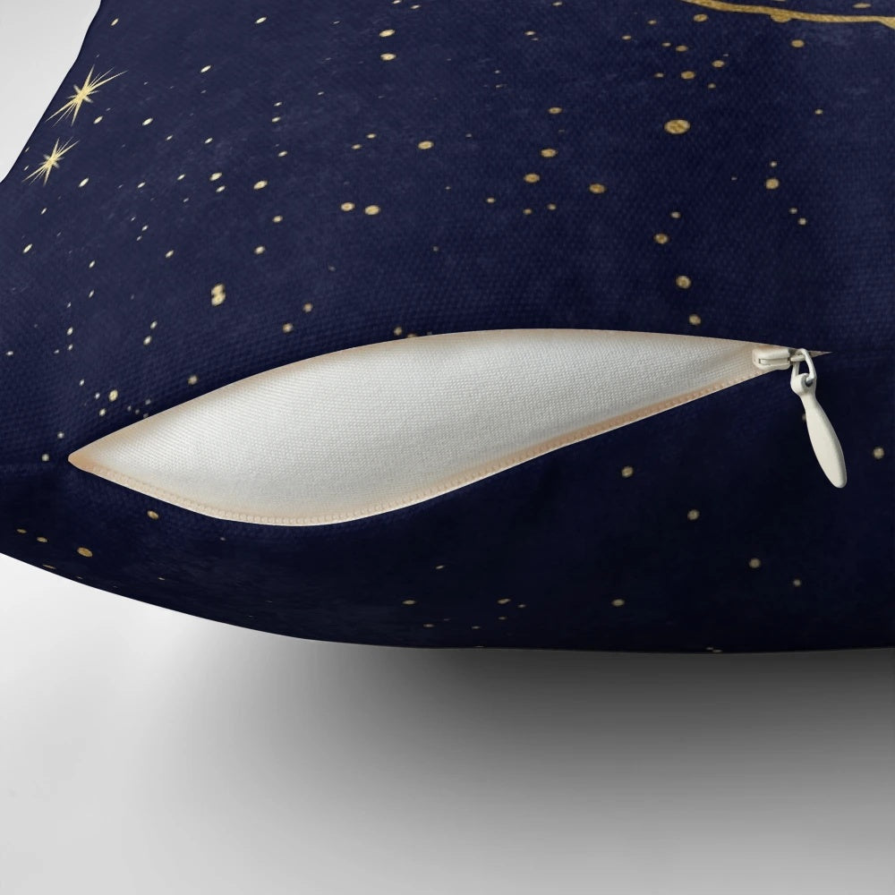 Orilium blue decorative pillow with soft, plush fabric