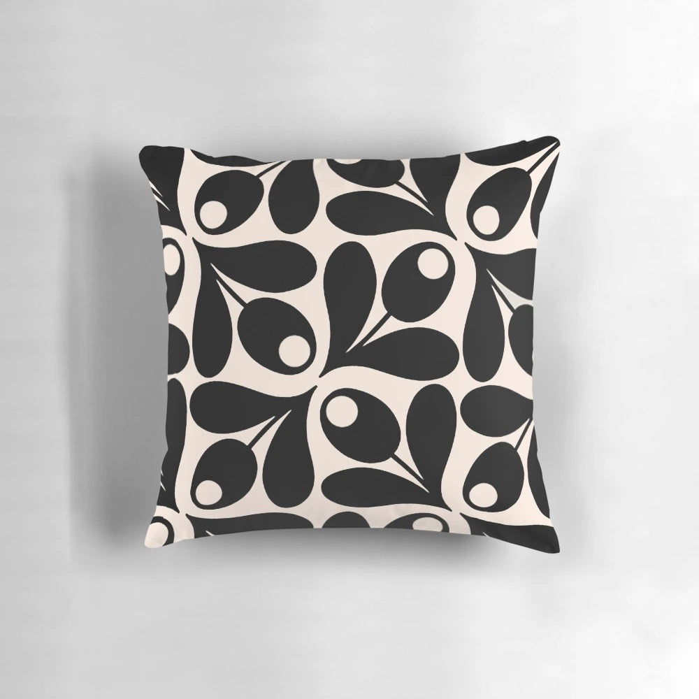 Orla Kiely floral pattern design pillow in a modern, contemporary style for home decor.