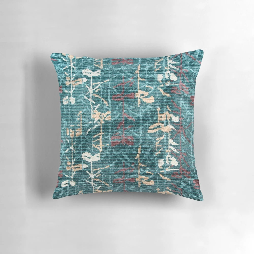 Soft, plush pillow designed with the iconic MCO Orlando International Airport carpet pattern, perfect for Disney World vacations in Florida.
