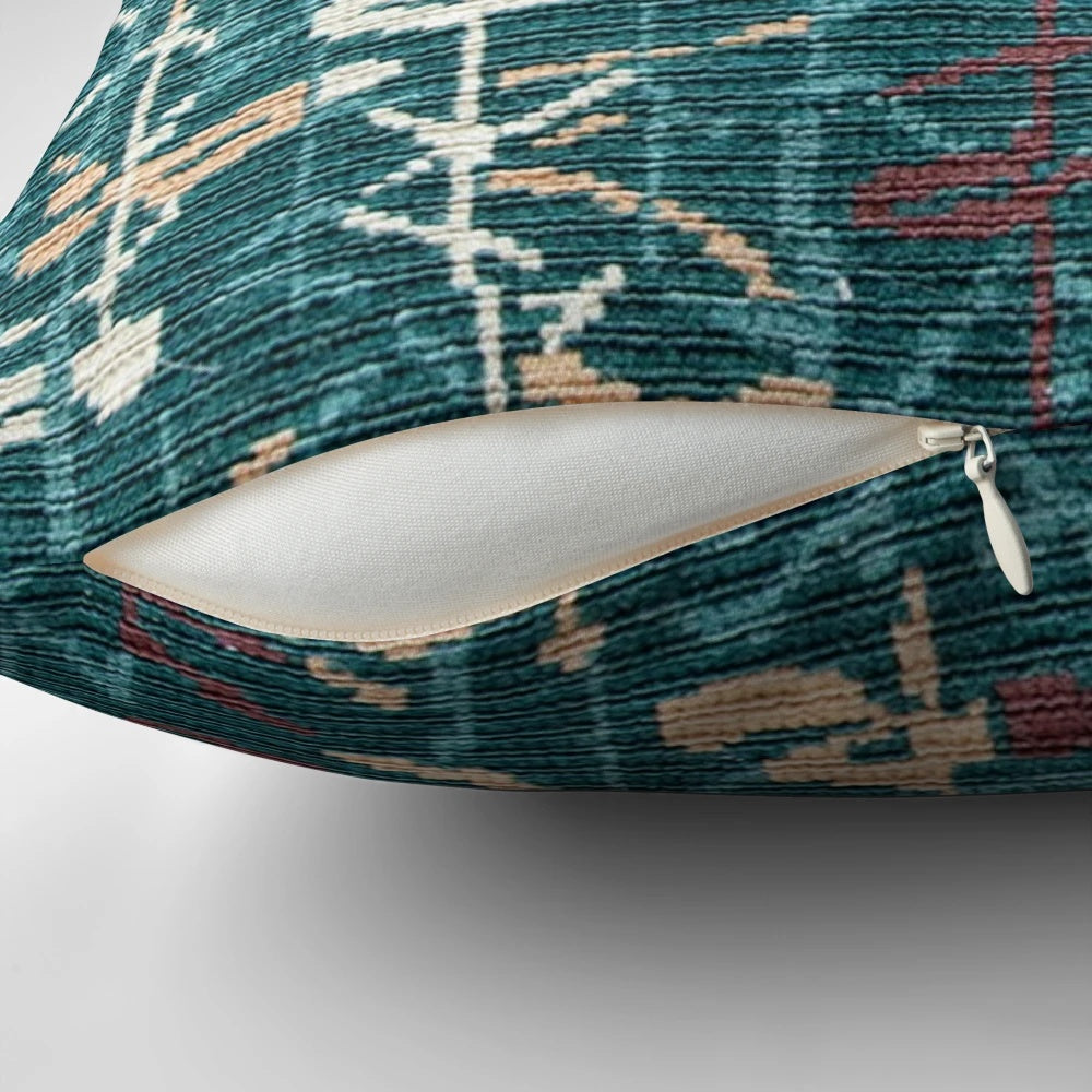 Soft, plush pillow designed with the iconic MCO Orlando International Airport carpet pattern, perfect for Disney World vacations in Florida.
