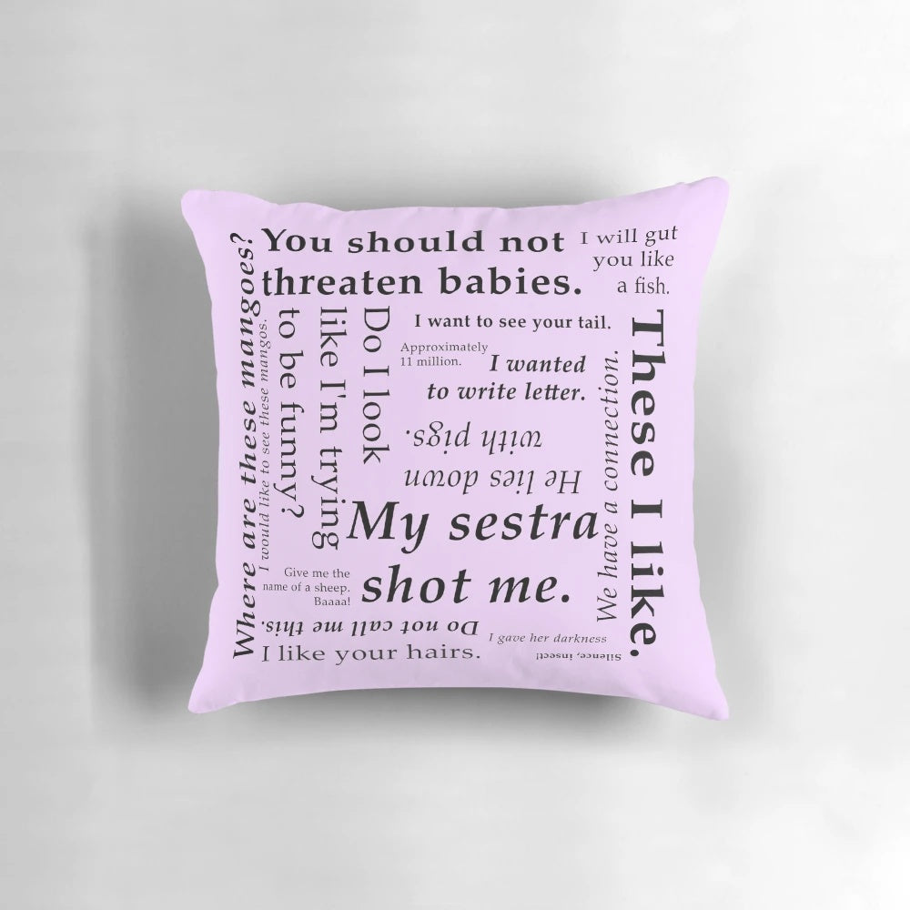 Orphan Black Inspired Helena Quotes Throw Pillow
