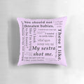 Orphan Black Inspired Helena Quotes Throw Pillow