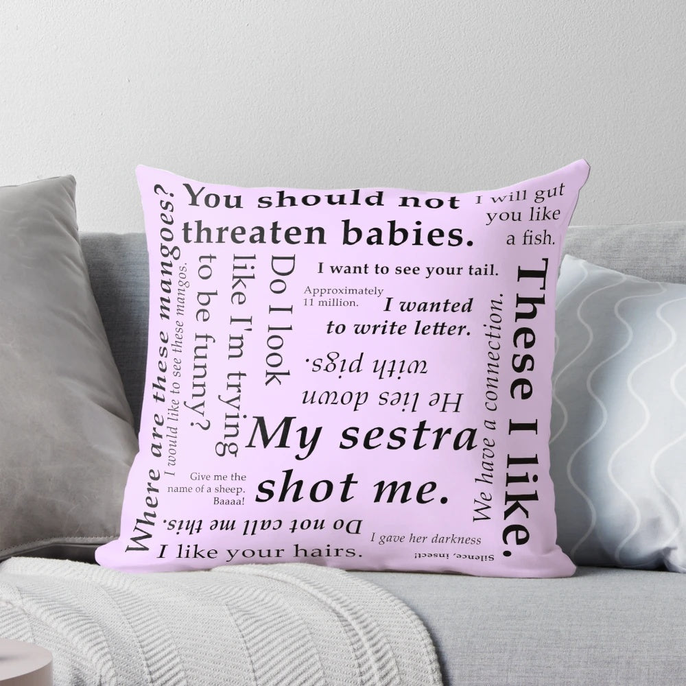 Orphan Black Inspired Helena Quotes Throw Pillow