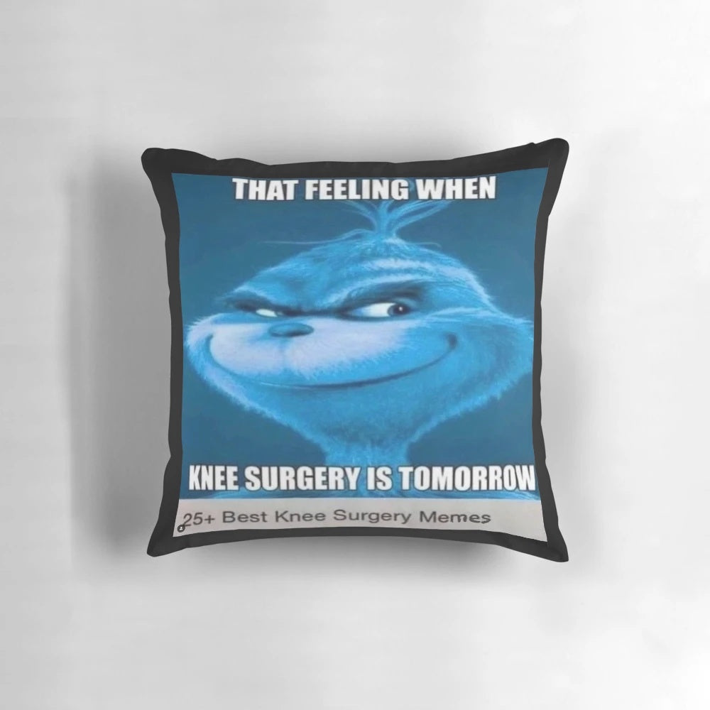 Orthopedic knee surgery recovery pillow with memory foam support for post-operative comfort and healing