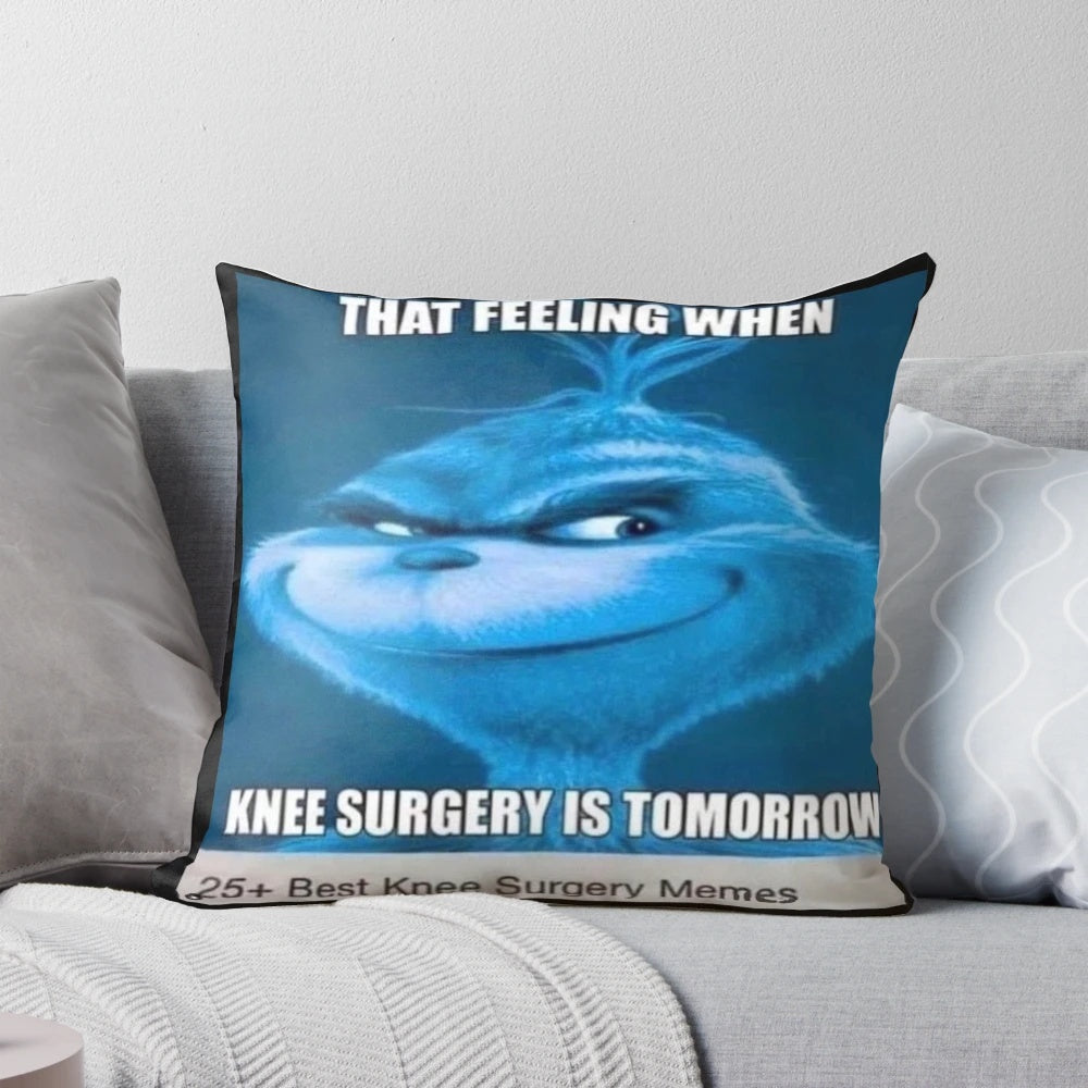 Orthopedic knee surgery recovery pillow with memory foam support for post-operative comfort and healing