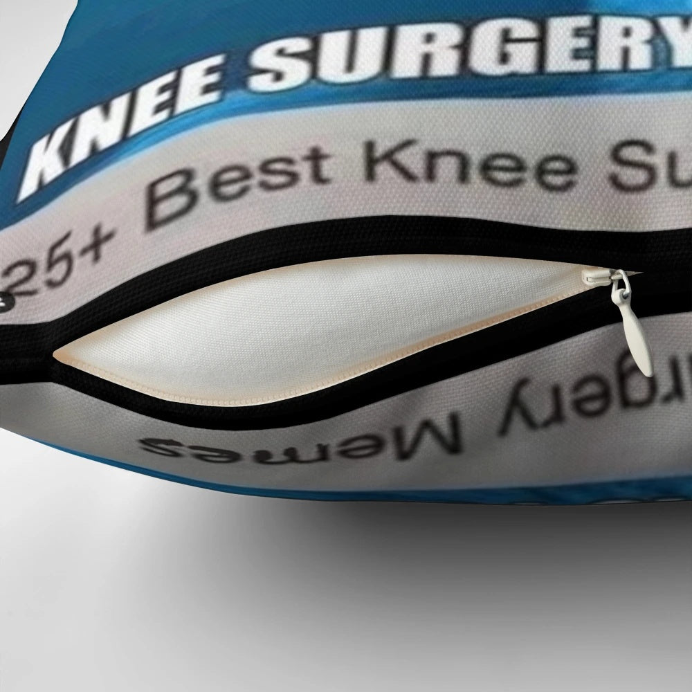 Orthopedic knee surgery recovery pillow with memory foam support for post-operative comfort and healing