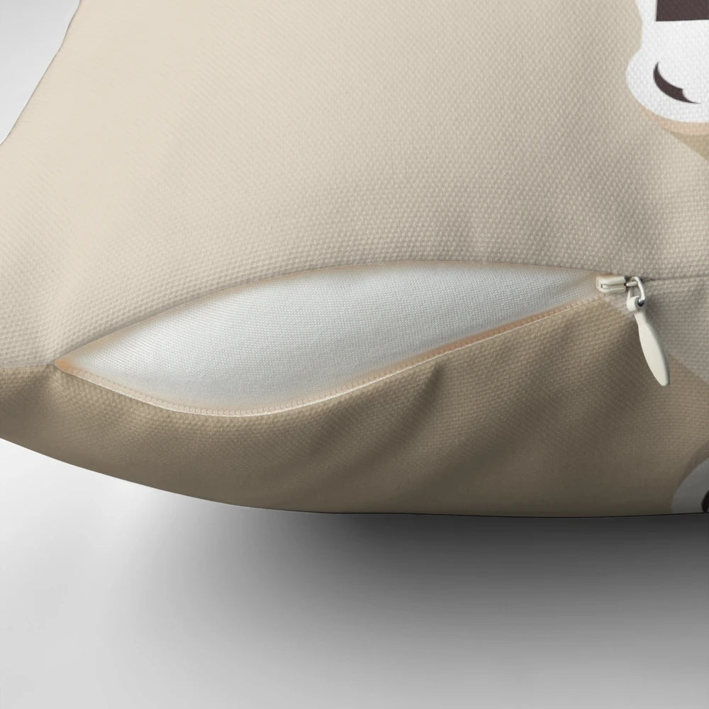 Oryx Pillow featuring a minimalist animal portrait design in a modern wildlife art series
