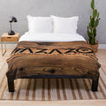 Osage Blood Flows In My Veins Wahzhazhe Native American Tribal Plush Blanket