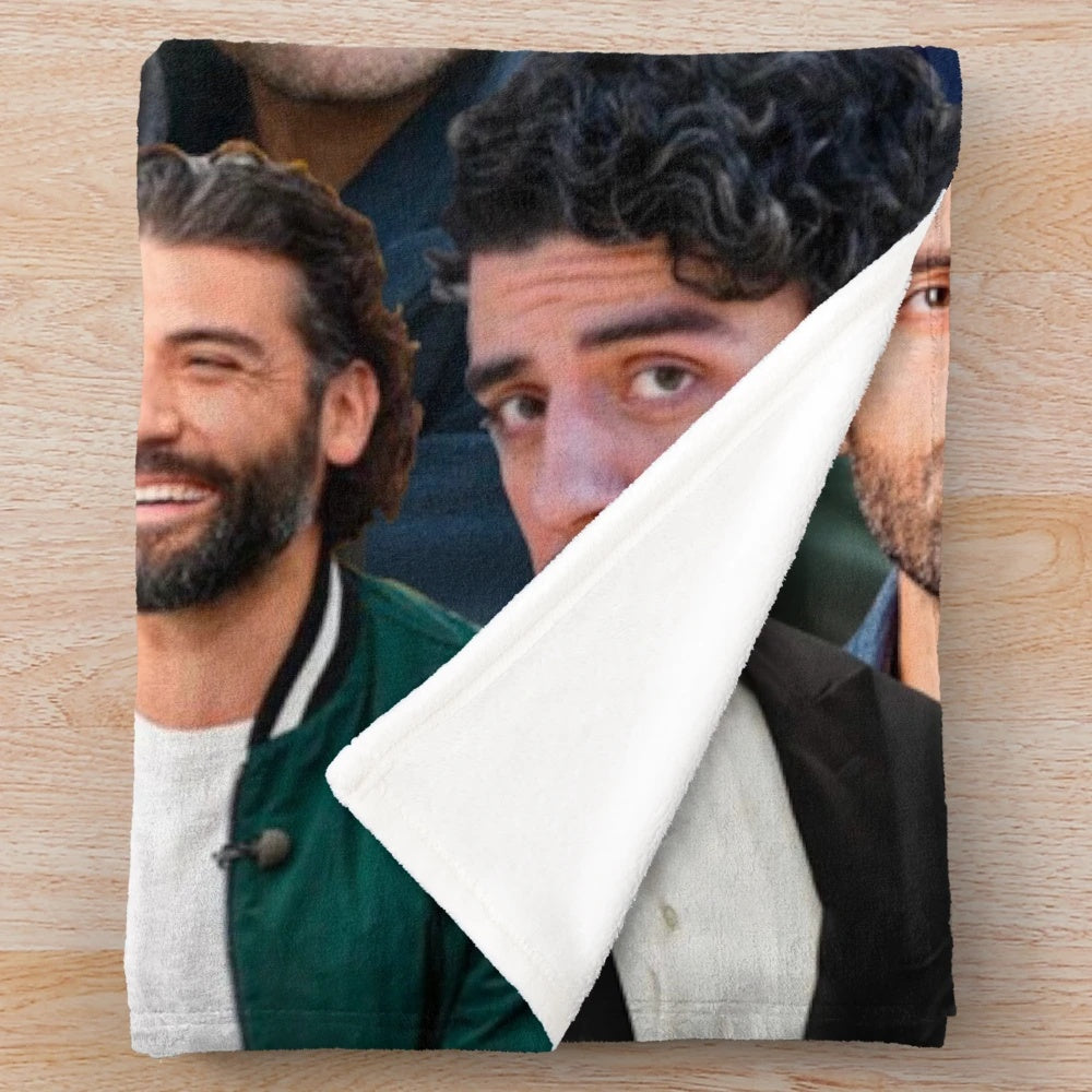 Oscar Isaac Moon Knight Photo Collage Plush Blanket