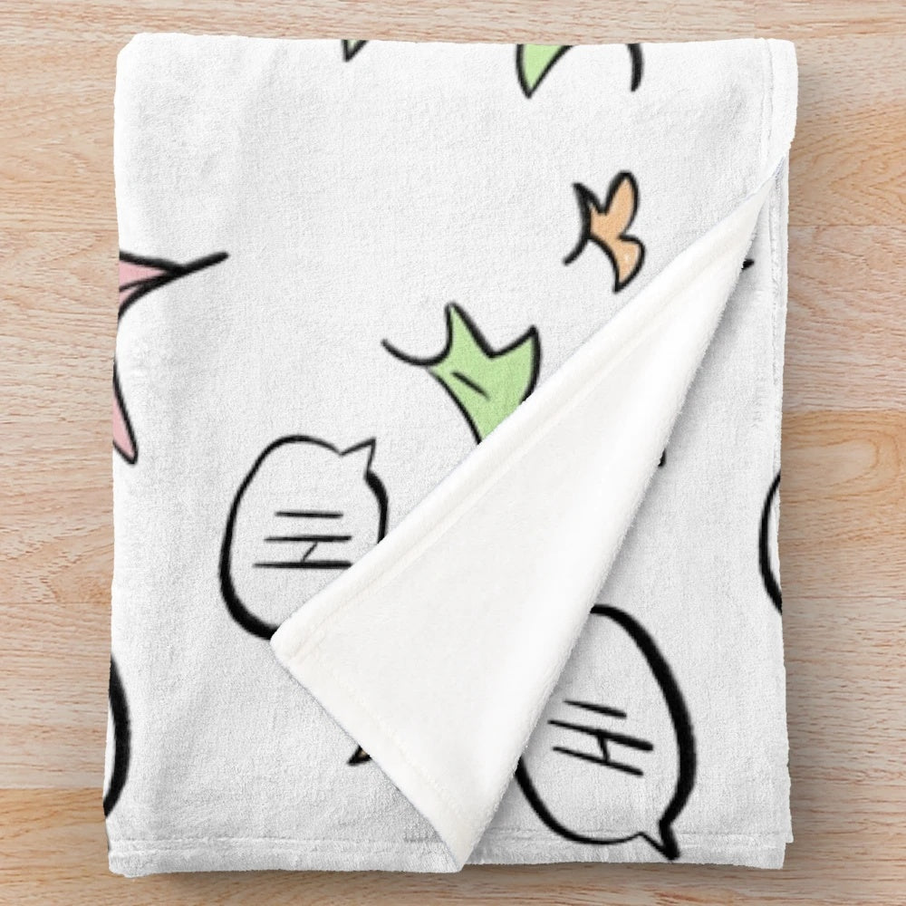 Heartstopper-inspired plush blanket featuring characters Nick and Charlie