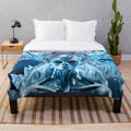 Colorful alien-themed plush blanket with sci-fi and fantasy design
