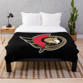 Ottawa Senators plush blanket with team logo