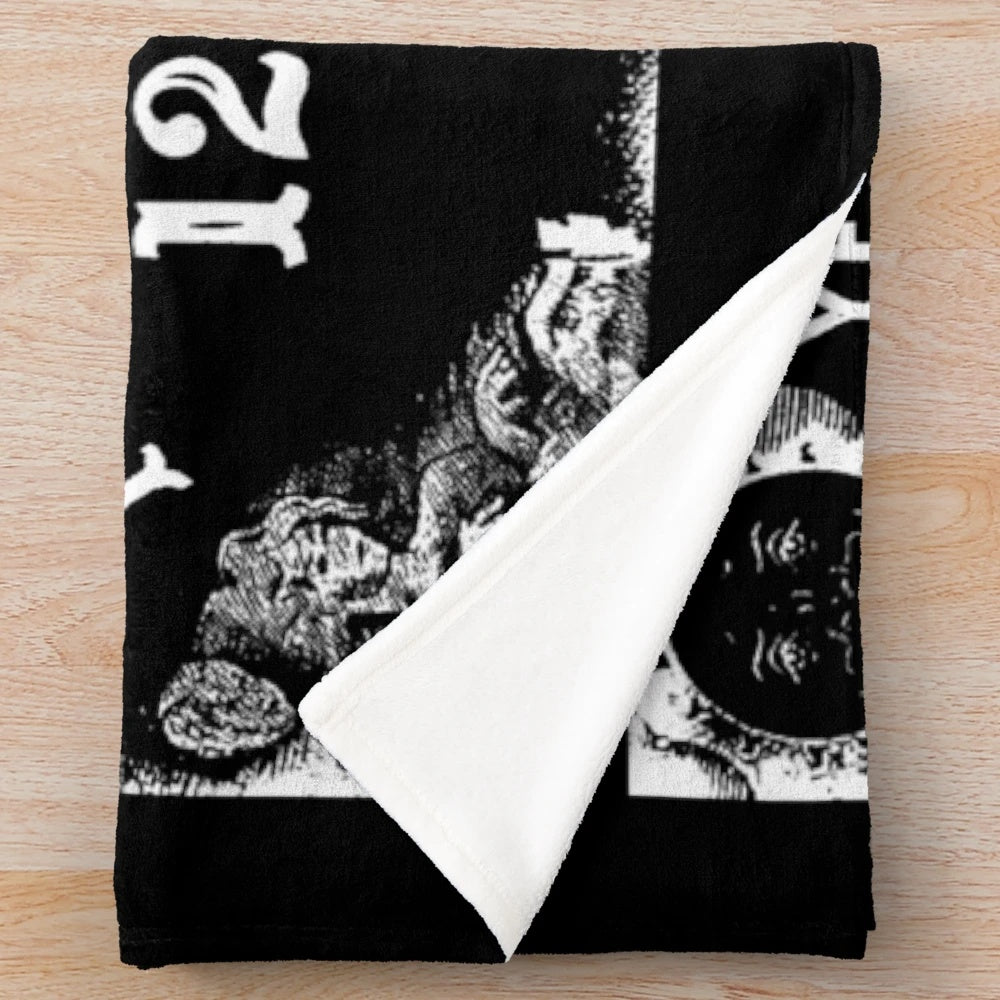 Ouija Inspired Plush Throw Blanket for Paranormal and Supernatural Enthusiasts
