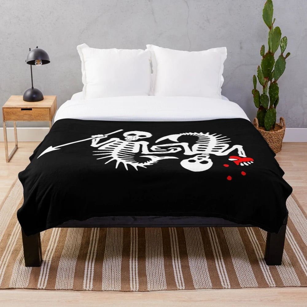 Skeleton Mermaids Plush Blanket inspired by the TV series Our Flag Means Death