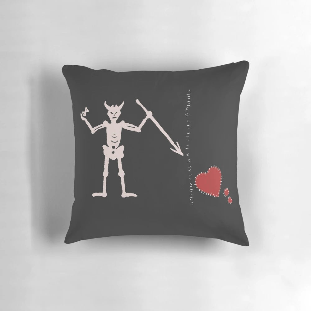 Our Flag Means Death Pirate Skull Decorative Pillow