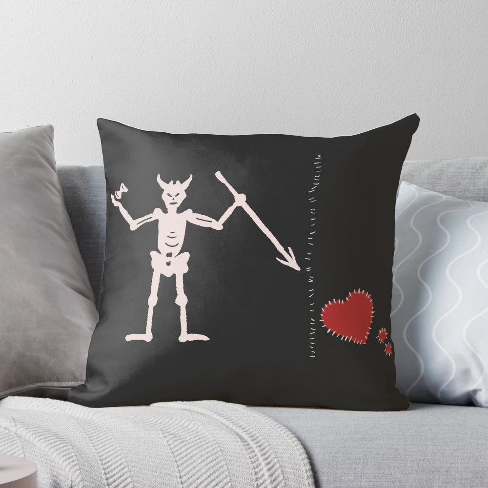 Our Flag Means Death Pirate Skull Decorative Pillow