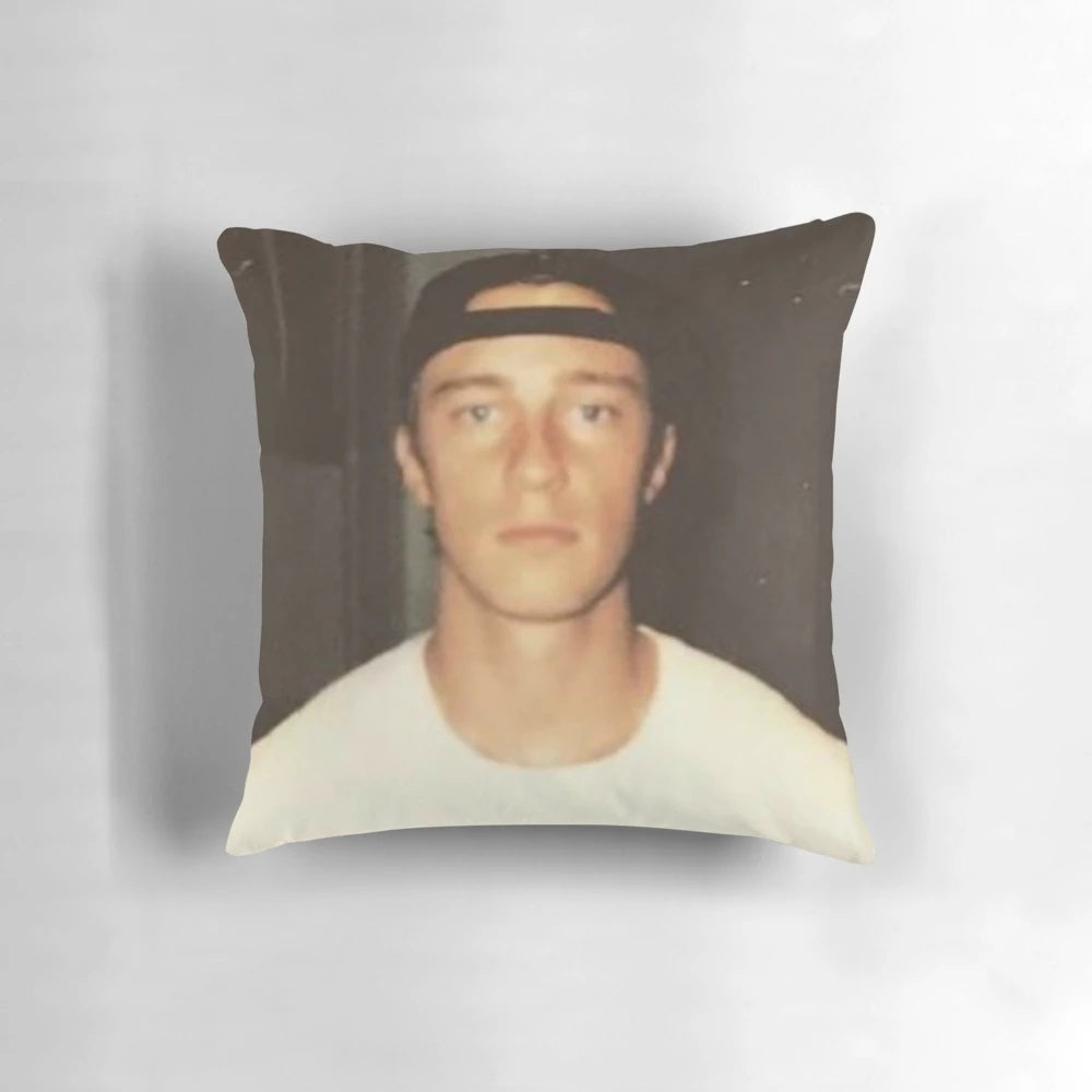 Drew Starkey Mugshot Face Merchandise Pillow for Outer Banks Fans