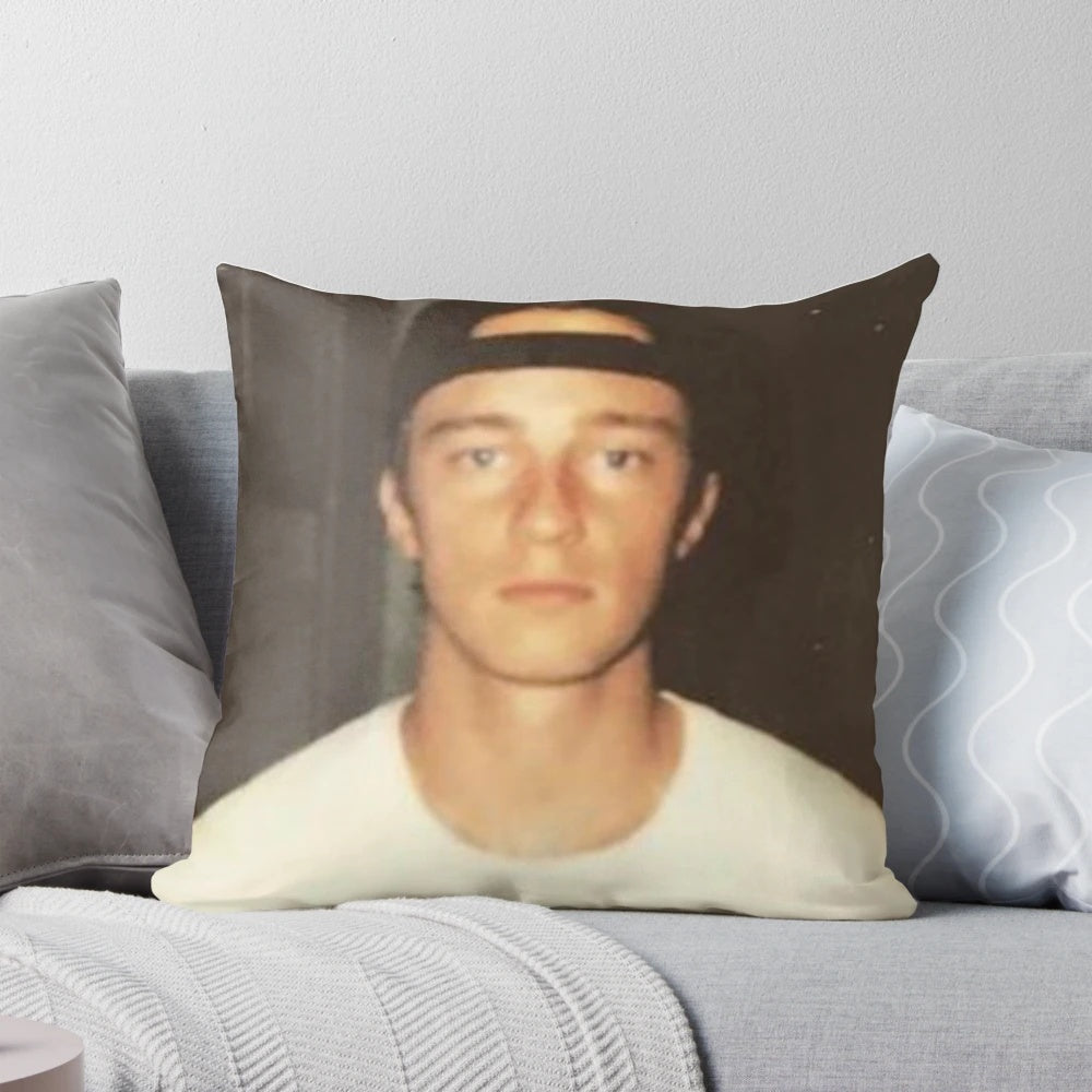 Drew Starkey Mugshot Face Merchandise Pillow for Outer Banks Fans
