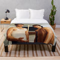 Outer Banks inspired plush blanket featuring characters from the Netflix series