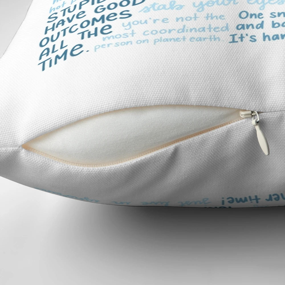 Outer Banks JJ Quotes Throw Pillow, featuring inspirational quotes from the popular Netflix series