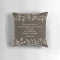 Outlander inspired decorative pillow featuring a quote from the character Claire Fraser